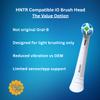 HNTR Compatible Oral-B iO Replacement Heads | 4 Pack | Budget iO Toothbrush Head for Series 310 Replacements for Light Brushing | Soft Bristles | Not Original - Basic Functionality view 2