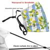 Reusable Cloth Face Mask,Blue Stripe Lemon Adult Washable Face Cover With Adjustable Earloops Nose Wire view 3