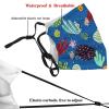Reusable Cloth Face Mask,Botanical Cacti Plants Adult Washable Face Cover With Adjustable Earloops Nose Wire view 3