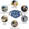 Reusable Cloth Face Mask,Blue Seashells Adult Washable Face Cover With Adjustable Earloops Nose Wire view 4