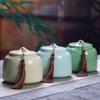 YAMEQGCE Container Chinese Retro Large Ceramic Tea Cans Household Sealed Cans Celadon Storage Cans Black Tea Cans Coffee Container view 4