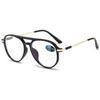 ABETOS Retro Pilot Reading Glasses Blue Light Blocking Fashion Women Men Computer Readers Full Frame Metal Temples Double Bridge Eyeglasses, Bright Black+0.0 view 1