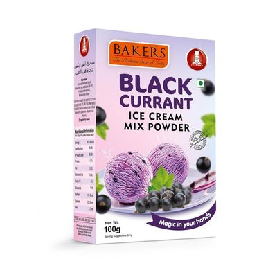BAKERS Classic & Delightful Black Current Ice Cream Powder, Easy to Make No Sugar Needed Perfect Dessert Mix - 100g (Pack Of 3)