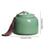 YAMEQGCE Container Chinese Retro Large Ceramic Tea Cans Household Sealed Cans Celadon Storage Cans Black Tea Cans Coffee Container view 2