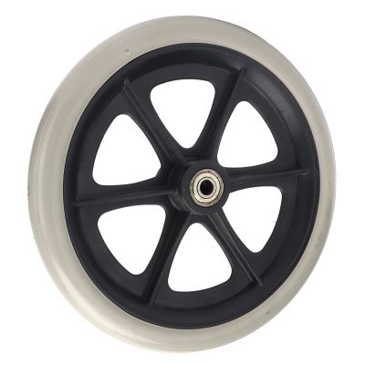 8 Inch Rubber Walker Wheels With 40mm Pitch Hole Enigma Wheelchair Replacement Pair Kaye Rollator Spare Parts Durable PU Caster For Mobility Aids