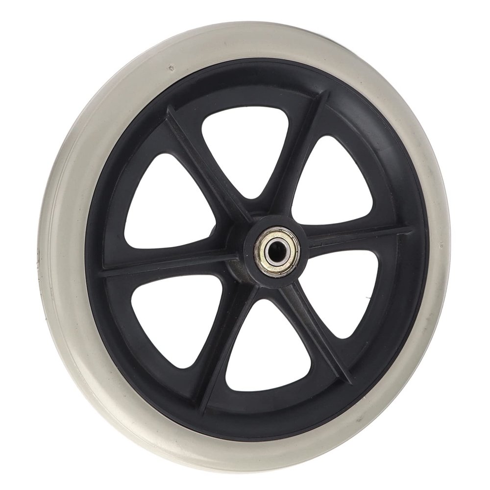 8 Inch Rubber Walker Wheels With 40mm Pitch Hole Enigma Wheelchair Replacement Pair Kaye Rollator Spare Parts Durable PU Caster For Mobility Aids