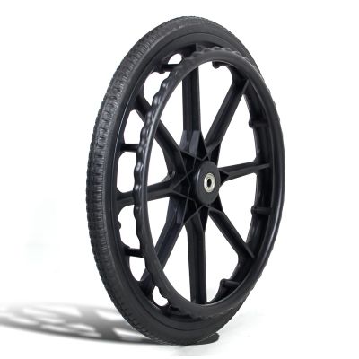 1Pair 20Inch Wheelchair Wheels Replacement, 201.75" Solid Polyurethane Wheels, Wheelchair Rear Wheel with Handrim, 1/2"Bearings