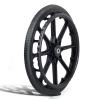 1Pair 20Inch Wheelchair Wheels Replacement, 201.75" Solid Polyurethane Wheels, Wheelchair Rear Wheel with Handrim, 1/2"Bearings view 1