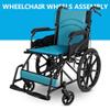 1Pair 20Inch Wheelchair Wheels Replacement, 201.75" Solid Polyurethane Wheels, Wheelchair Rear Wheel with Handrim, 1/2"Bearings view 2