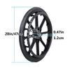 1Pair 20Inch Wheelchair Wheels Replacement, 201.75" Solid Polyurethane Wheels, Wheelchair Rear Wheel with Handrim, 1/2"Bearings view 3