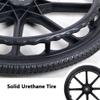 1Pair 20Inch Wheelchair Wheels Replacement, 201.75" Solid Polyurethane Wheels, Wheelchair Rear Wheel with Handrim, 1/2"Bearings view 4