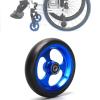 (1Pair, Blue) 5Inch Wheelchair Front Wheels Replacement, 5/16" Bearings Solid Polyurethane Tire for Sports Wheelchair view 1