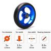 (1Pair, Blue) 5Inch Wheelchair Front Wheels Replacement, 5/16" Bearings Solid Polyurethane Tire for Sports Wheelchair view 3
