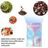 100 Pcs Mylar Foil Ziplock Bags, Resealable Smell Proof Holographic Colour Foil Bags, for Party Favours Food Storage view 4