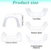 Brigtviee 2 Pairs Instant Veneers Dentures,False Teeth,Clip in Whitening Cosmetic Teeth Temporary Fake False Teeth Top and Bottom with Heart Box Snap On Veneers for Woman and Man view 2