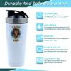 Majestic 'I Love Lions' Gift for Wild Animal Lovers, 500ml Aluminium Shaker Bottle for Supplement Shakes - Easy Clean, Durable Cup. (White) view 4