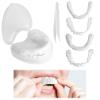Brigtviee Instant Veneers Dentures,Fake Teeth,2 Pair Snap On Veneers Teeth, False Teeth Veneers Top and Bottom,Clip in Veneers Teeth, Temporary Adjustable Clip On Dentures for Men Women view 1