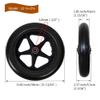 1 Pair 12inch Wheelchair Rear Wheel Replacement, 12 1/2x2 1/4 Wheelchair Wheels, PU Solid Tires, Bearing 12mm (1/2") view 3