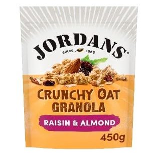 24 x Crunchy Oat Granola Raisin & Almond 450g Delicious Tasty And Twisty