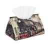 Retro Steam Train Tissue Box Cover, Tissue Box Holder for Tabletop Desk, Decorative Box Covers, Accessories for Home Car Office view 1