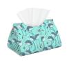 Blue Flamingo Patterns Tissue Box Cover, Facial Tissue Holder, Decorative Napkin Dispenser Organizer for Car, Home, Office Accessories view 1