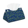 Swimming Sharks Pattern Tissue Box Cover, PVC Leather Tissue Box Holder, Stylish Tissue Box Organizer for Home, Car, Hotel, Office view 1