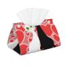 Cat Couple Heart Tissue Box Cover PVC Leather Facial Tissue Dispenser Box Holder for Dresser Bathroom Decorative view 1