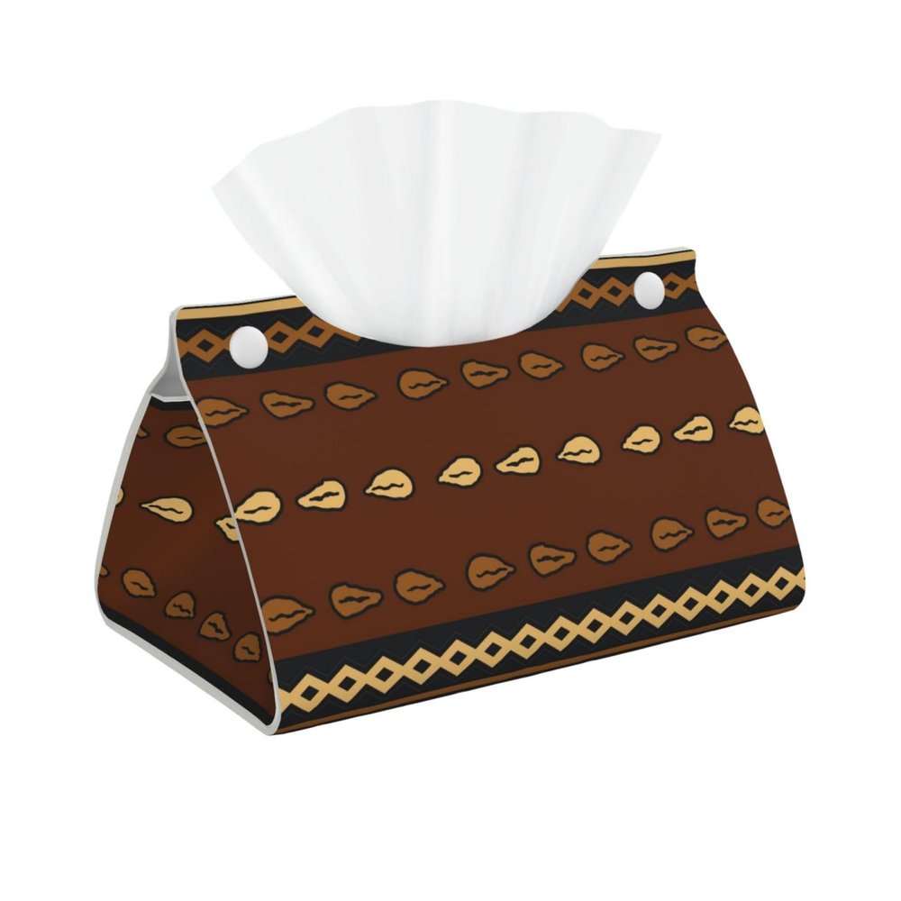 African Pattern Tissue Box Cover Tissue Box Holder Tissue Box Dispenser for Facial Tissue, Napkins, Dryer Sheets