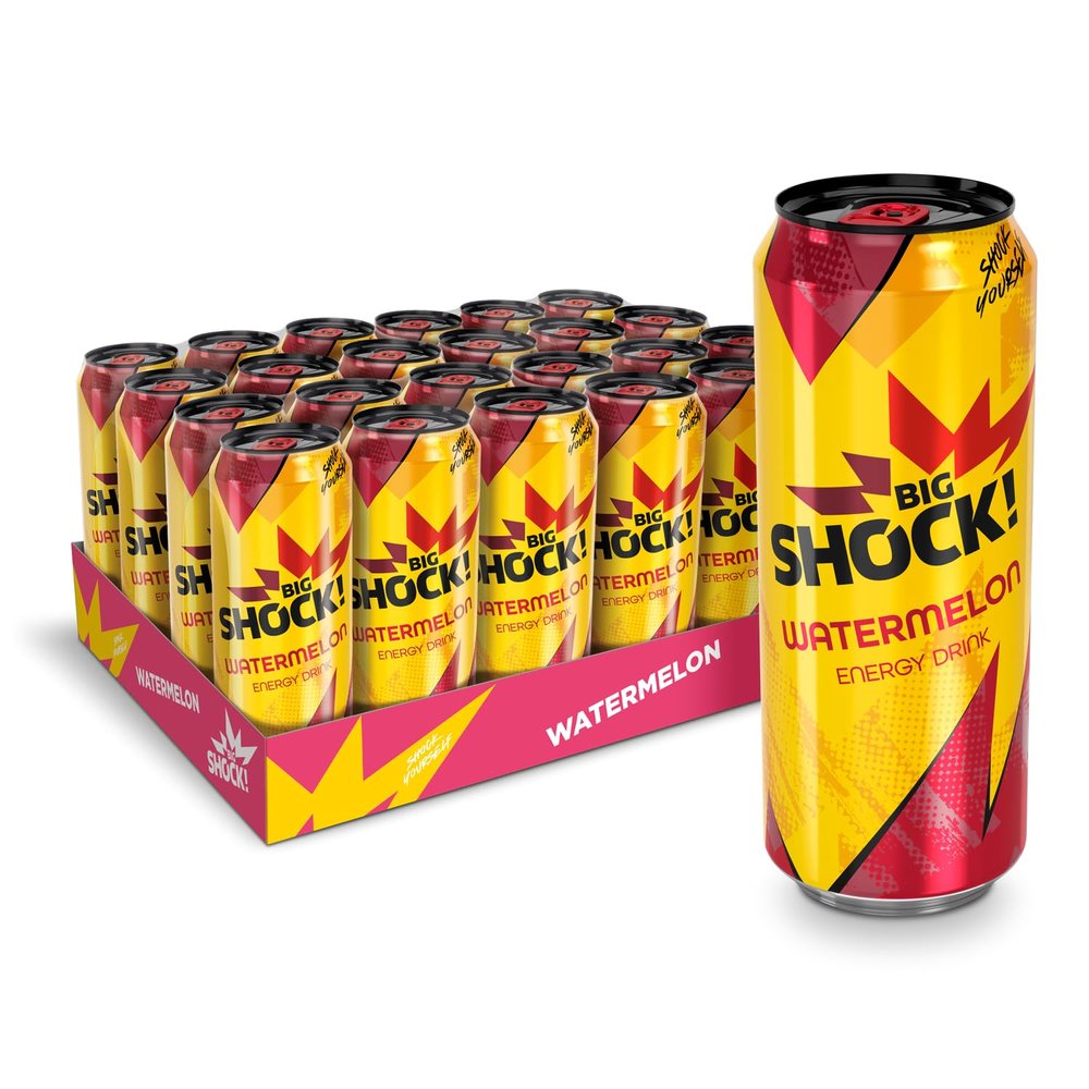 Big Shock! Watermelon 50cl 6 x 500ml Energy Drink