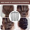 French Twist Comb - Hair Accessories, Portable Hair , 3.07 x 2.55 Inch U-shaped Fine Hair Side Combs for Women, Metal Hair Combs, French Twist Hair Tool, Fine/Thick Hair, High view 2