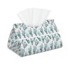 Cactus Pattern Tissue Box Cover, PVC Leather Tissue Box Holder, Stylish Tissue Box Organizer for Home, Car, Hotel, Office view 1