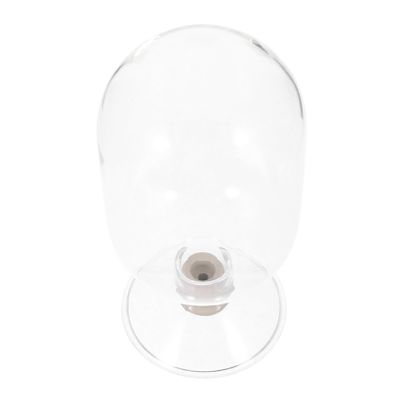 TOPBATHY Small Glass Match Container Jar with Rubber Lid, Bell Dome Design