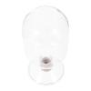 TOPBATHY Small Glass Match Container Jar with Rubber Lid, Bell Dome Design view 1