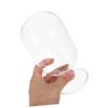TOPBATHY Small Glass Match Container Jar with Rubber Lid, Bell Dome Design view 4