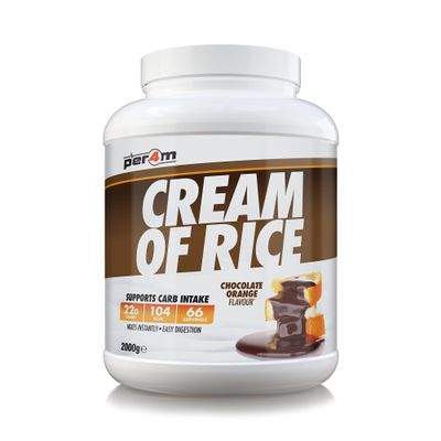 Per4m Protein Cream of Rice | Easy-to-Digest Complex Carbohydrate | Gluten-Free, Plant-Based Smooth Rice Porridge | Ideal Pre Post-Workout (2kg, Chocolate Orange)