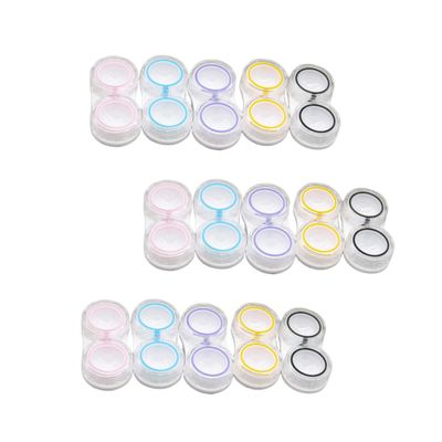 BCOATH Lense Container Lense Case Portable Leak-Proof Dual Storage Box for Contact Lenses Plastic Lens Holder Keeps Lenses Clean for Bags Or Cabinet Use