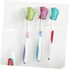 Anneome 6pcs Wall Mounted Toothbrush Cover Suction Cup Protective Caps for Bathroom and Kitchen Random Color view 2