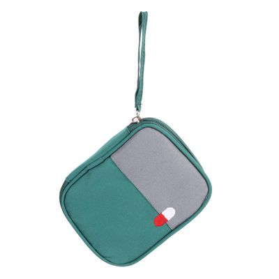 BCOATH Small Portable Medicine Bag Travel Emergency Kit Green Household Nursing Pouch Lightweight Medical Organizer for Hiking and Home