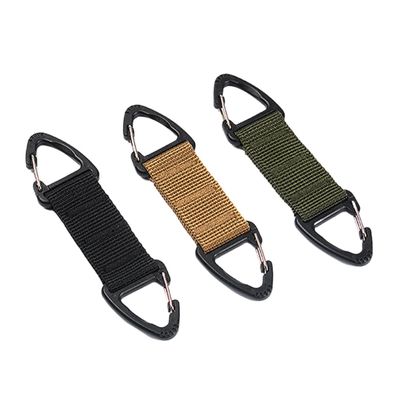 Anneome Mask Hanging Hooks and Ear Rear Buckles for Masks 3pcs Set, Anti-Slip Nylon Strap Extenders in Black Green Khaki, Backpack Buckle Compatible for Outdoor and Daily Use