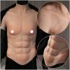 XRSMOU Silicone Fake Chest Vest, Artificial Simulation Muscle Vest,Chest Fake Chest Muscle for Masquerade Costumes view 2
