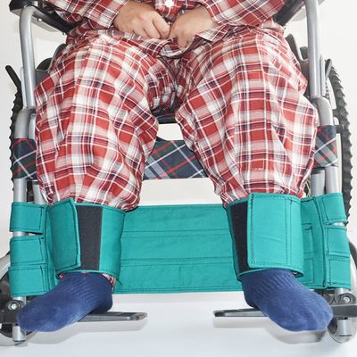 CCYENG Reusable Foot Wheelchair Safety Belt Leg Restraint Strap Cotton Adjustable Wheelchair Footrest Leg Fixing Belt Universal Size,Green