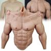 XRSMOU Men's Silicone Chest, Male Chest Vest, Men's Silicone Chest Realistic Fake Muscles with Realistic Skin Texture for Role Play Halloween Props view 1