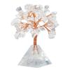 Erliway Clear Quartz Crystal Tree, 3.54-3.94" Crystal Trees of Life with Pyramid Base, Natural Gemstone Bonsai Tree for Women,Healing Crystals Money Trees for Housewarming Energy Wealth Office Decor view 1