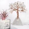 Erliway Clear Quartz Crystal Tree, 3.54-3.94" Crystal Trees of Life with Pyramid Base, Natural Gemstone Bonsai Tree for Women,Healing Crystals Money Trees for Housewarming Energy Wealth Office Decor view 3