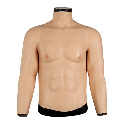 XRSMOU Silicone Chest Muscle Suit, Artificial Simulation Muscle, Realistic Silicone Muscle Vest, Fake Chest,for Role-playing Masquerade Costumes