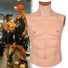 XRSMOU Silicone Muscle Chest, Realistic Male Vest, Fake Muscles for Male Chest, Simulated Skin for Abdomen, for Role Play Makeup Halloween Props view 1