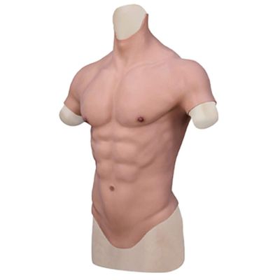 XRSMOU Silicone Muscle Suit, Realistic Silicone Fake Muscle Fake Chest Muscle Abdomen for Men's Role-playing Masquerade Costumes
