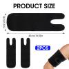 Qkhcable 2Pcs Black Upper Arm Sleeve Compression Bicep Tendonitis Brace Comfortable Adjustable Elbow Support Wrap for Men Women Relief Muscle Strains Pain Inflammation Arthritis Injury Recovery view 2