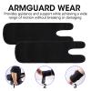 Qkhcable 2Pcs Black Upper Arm Sleeve Compression Bicep Tendonitis Brace Comfortable Adjustable Elbow Support Wrap for Men Women Relief Muscle Strains Pain Inflammation Arthritis Injury Recovery view 4