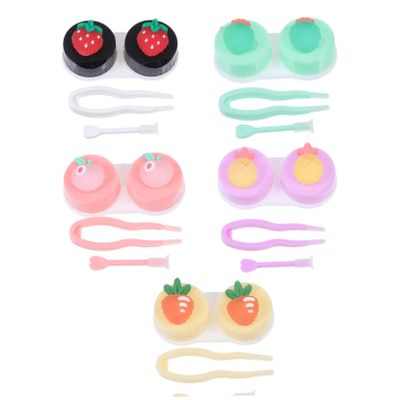 KOMBIUDA 5pcs Travel Contacts Lenses Box Creative Contacts Lens Case Pp Material Compact Design